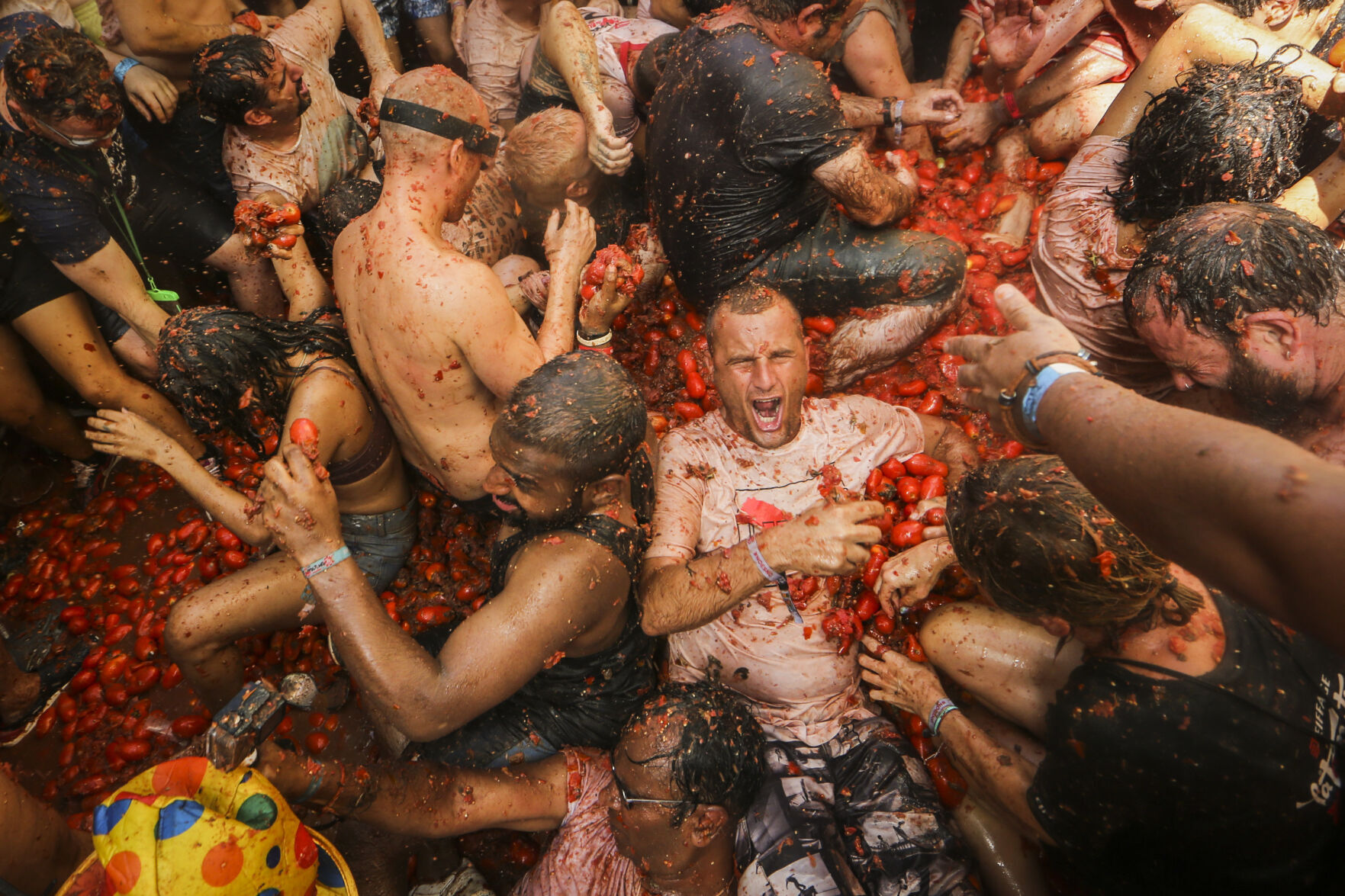 APTOPIX Spain Tomatina